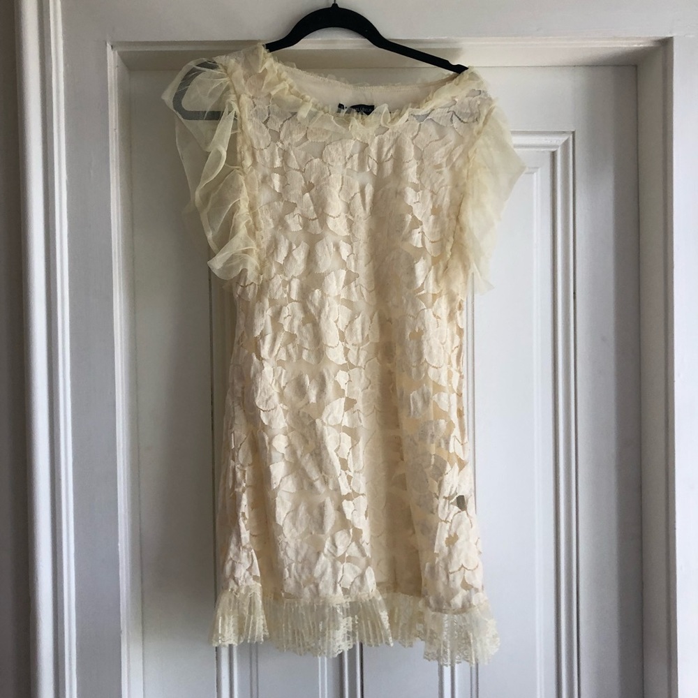 J S Millenium Ivory Lace Dress M/L NWT